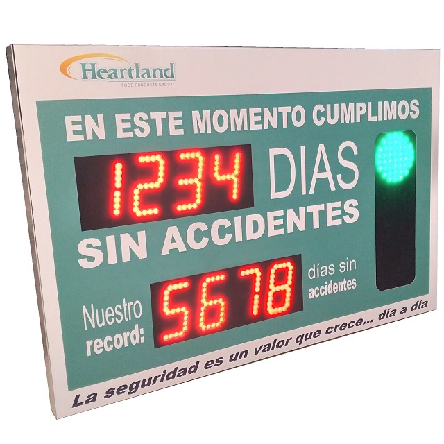 Contador de Días Sin Accidentes, Record Histórico y Semáforo